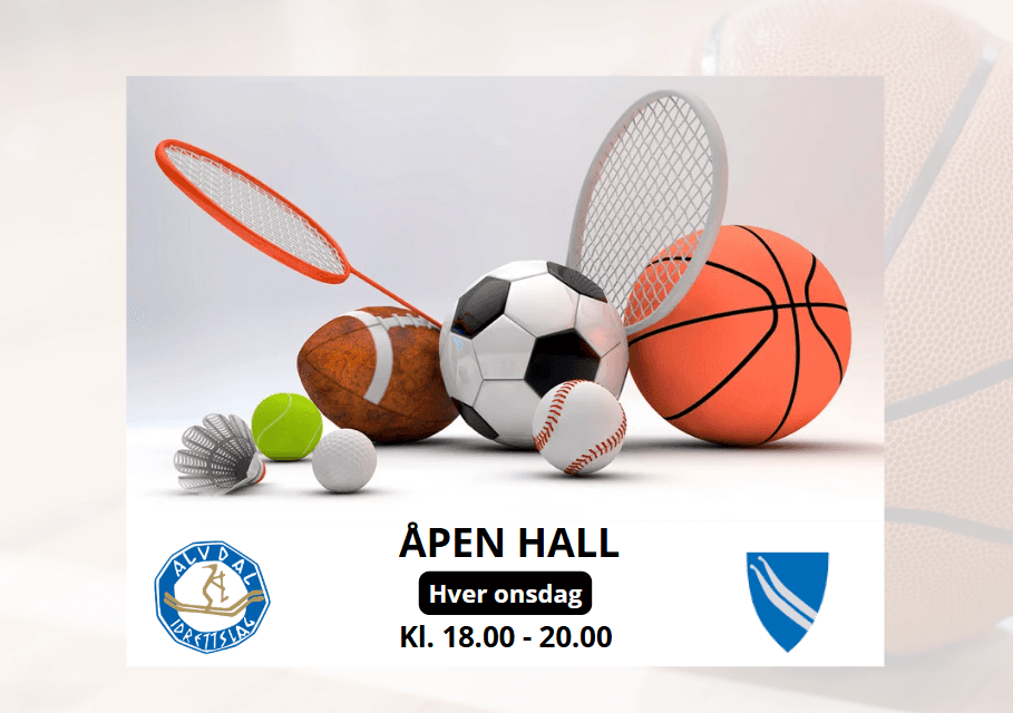åpen hall, alvdalshallen, hver onsdag