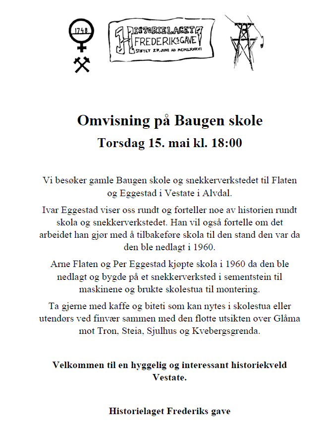 omvisning, baugen skole