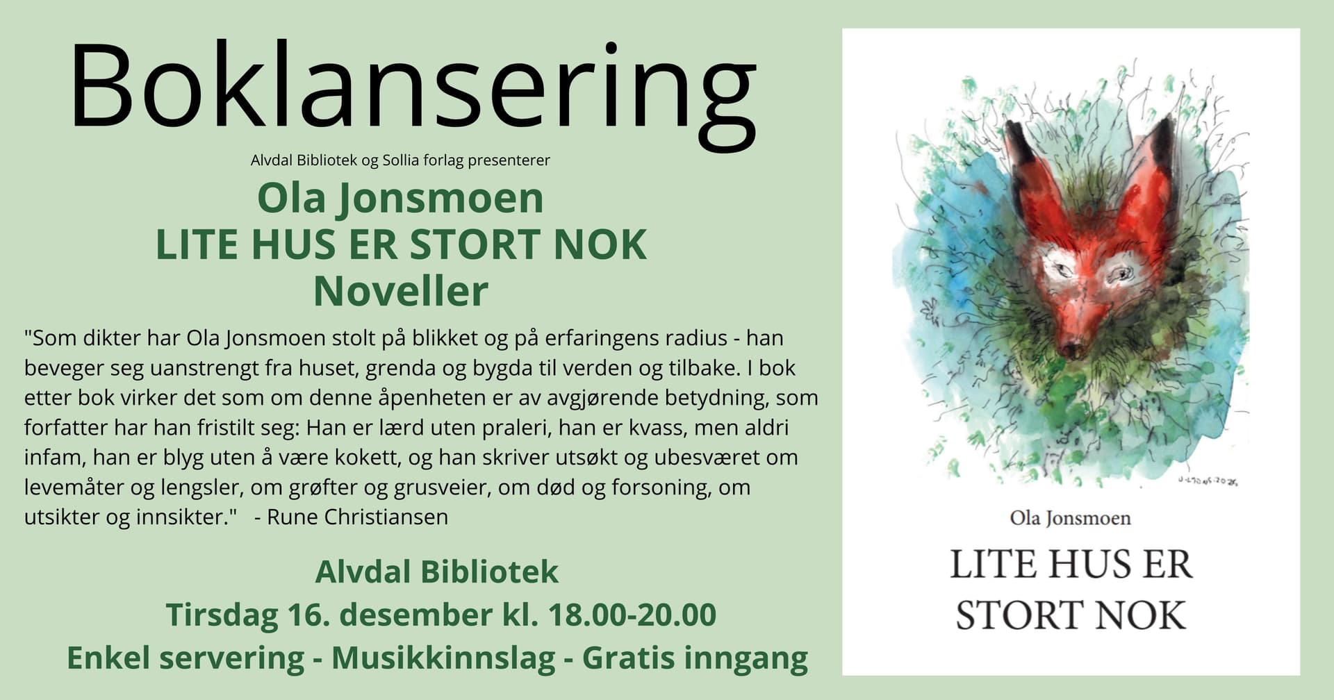 Bokomslag med tegning av en rev