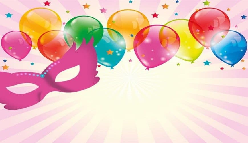 Maske og ballonger - grafikk